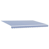 Electric Retractable Awning Blue and White 4 x 3 m