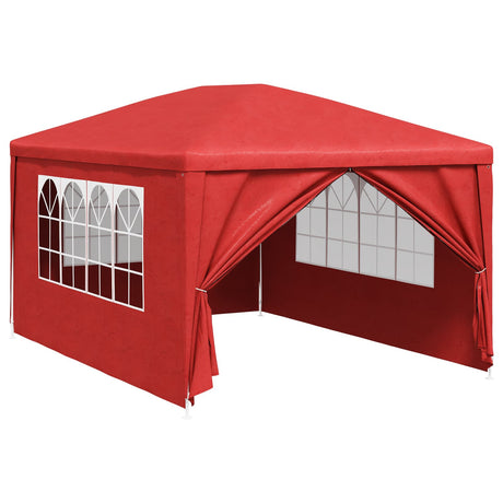 Partytent with Wall Red 400 x 300 x 255 cm