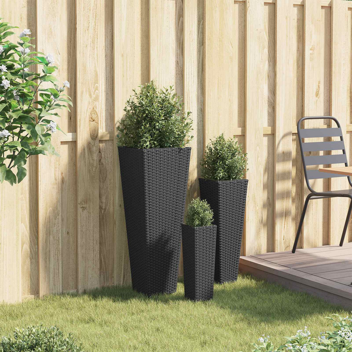 Outdoor Set 3 pcs Black Metal