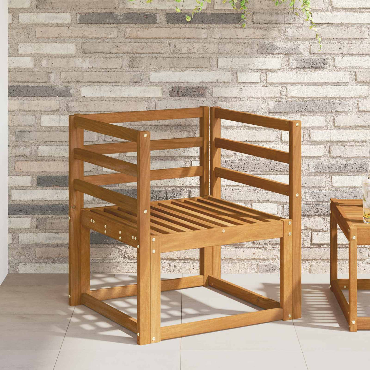 Outdoor Sofa Set Solid Acacia Wood Natural