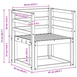 Outdoor Sofa Set Solid Acacia Wood Natural