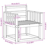 Outdoor Sofa Set Solid Acacia Wood Natural