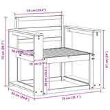 Outdoor Sofa Set Solid Acacia Wood Natural