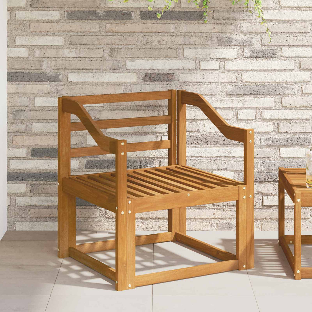 Outdoor Sofa Set Solid Acacia Wood Natural