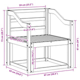 Outdoor Sofa Set Solid Acacia Wood Natural
