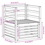 Outdoor Sofa Set Natural 67 x 63 x 73 cm Solid Acacia Wood