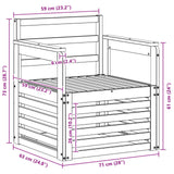 Outdoor Sofa Set Natural 71 x 63 x 73 cm Solid Acacia Wood