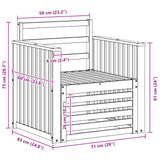Outdoor Sofa Set Natural 71 x 63 x 73 cm Solid Acacia Wood