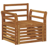 Outdoor Sofa Set Natural 75.5 x 63 x 73 cm Solid Acacia Wood