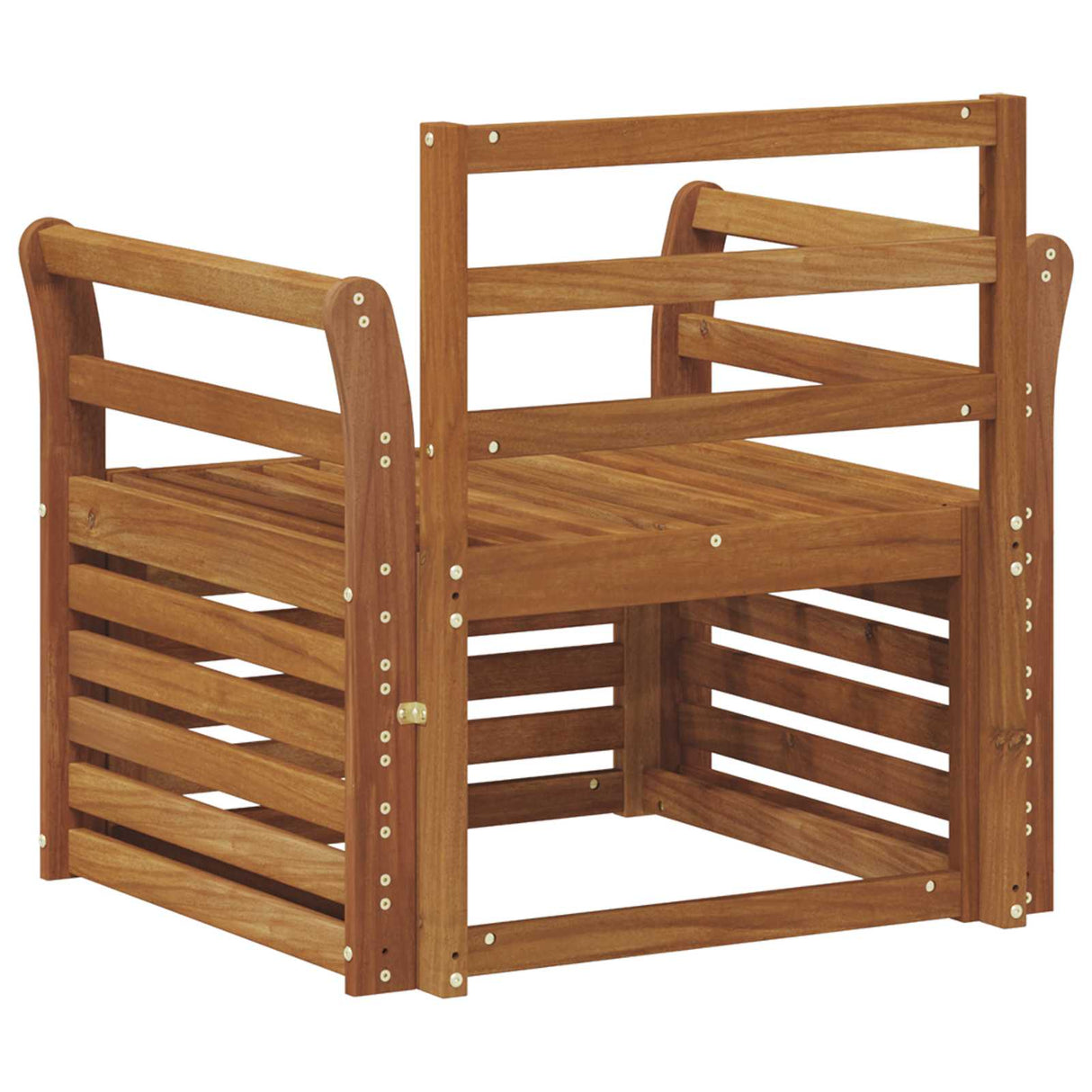 Outdoor Sofa Set Natural 75.5 x 63 x 73 cm Solid Acacia Wood