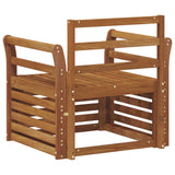Outdoor Sofa Set Natural 75.5 x 63 x 73 cm Solid Acacia Wood