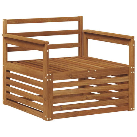 2 Piece Sofa with Armrests Solid Acacia Wood Natural