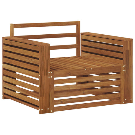 2 Piece Sofa with Armrests Solid Acacia Wood Natural