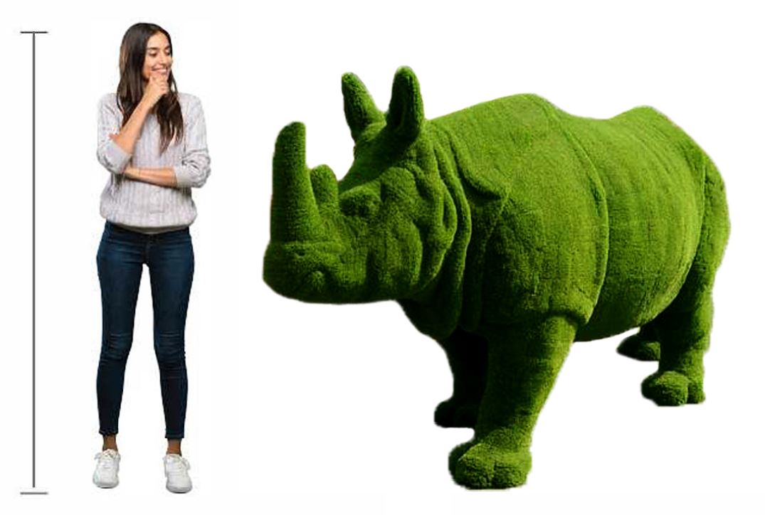 Premium Faux Topiary - Big Rhinoceros