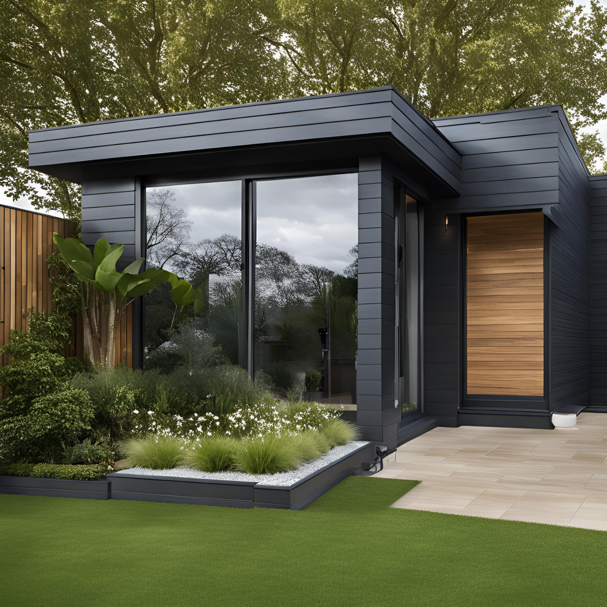 Enhanced Woodgrain Composite Cladding - Black