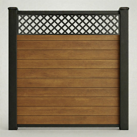Decorative Screen Fencing Kit – Teak (6ft x 6ft | 1.8m x 1.8m)
