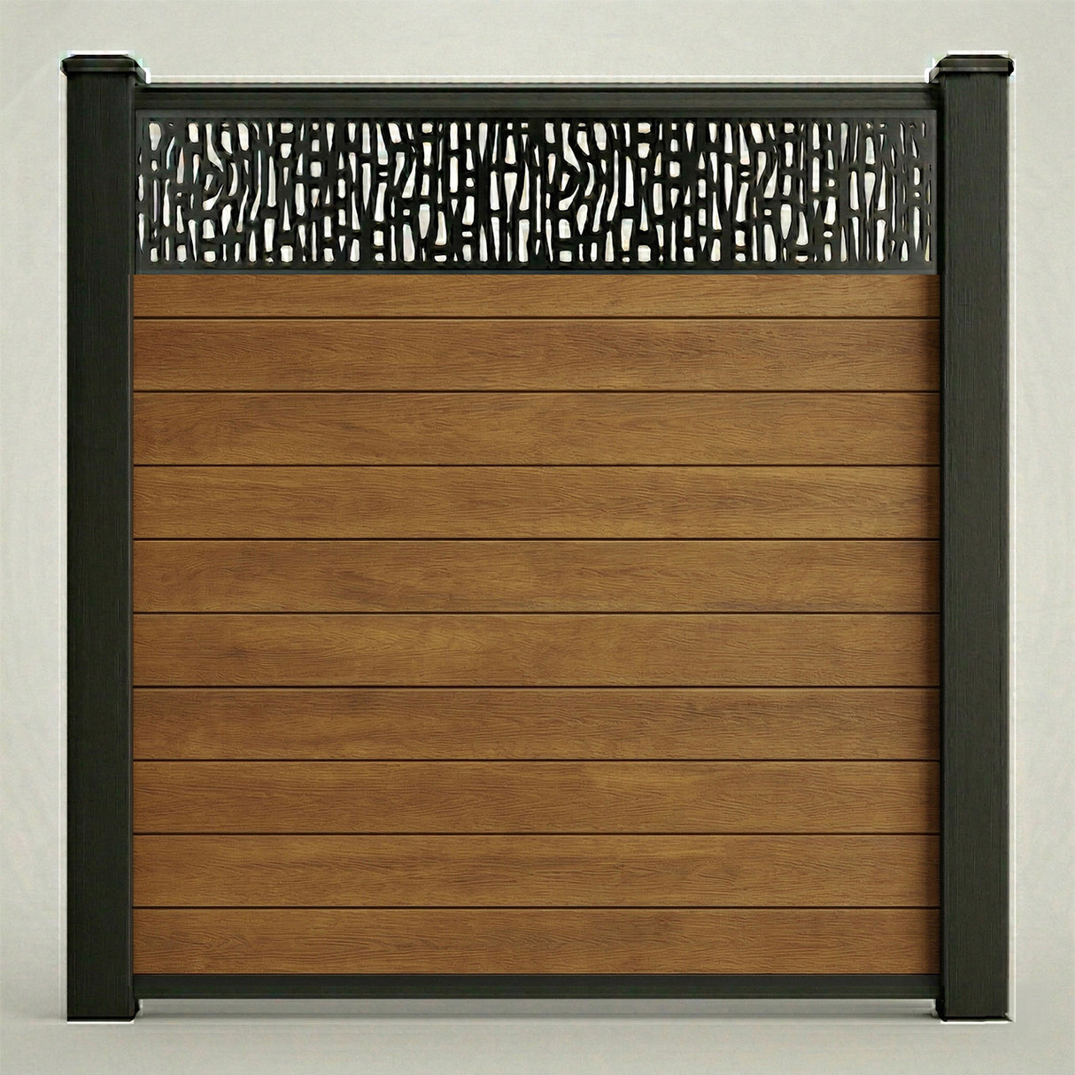 Decorative Screen Fencing Kit – Teak (6ft x 6ft | 1.8m x 1.8m)