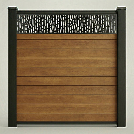 Decorative Screen Fencing Kit – Teak (6ft x 6ft | 1.8m x 1.8m)