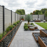 Woodgrain Composite Fencing Panel – Ash (1.83m | 150mm Coverage | 20mm Thick)