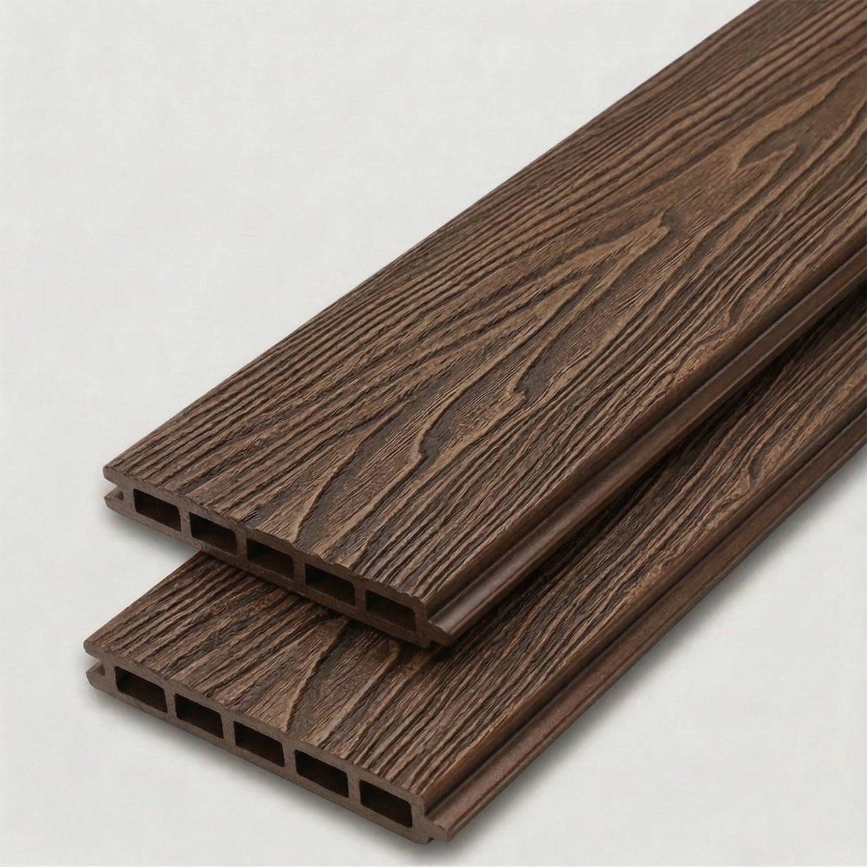 Woodgrain Composite Fencing Panel – Brown (1.83m | 150mm Coverage | 20mm Thick)