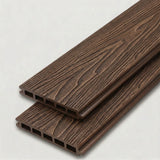 Woodgrain Composite Fencing Panel – Brown (1.83m | 150mm Coverage | 20mm Thick)