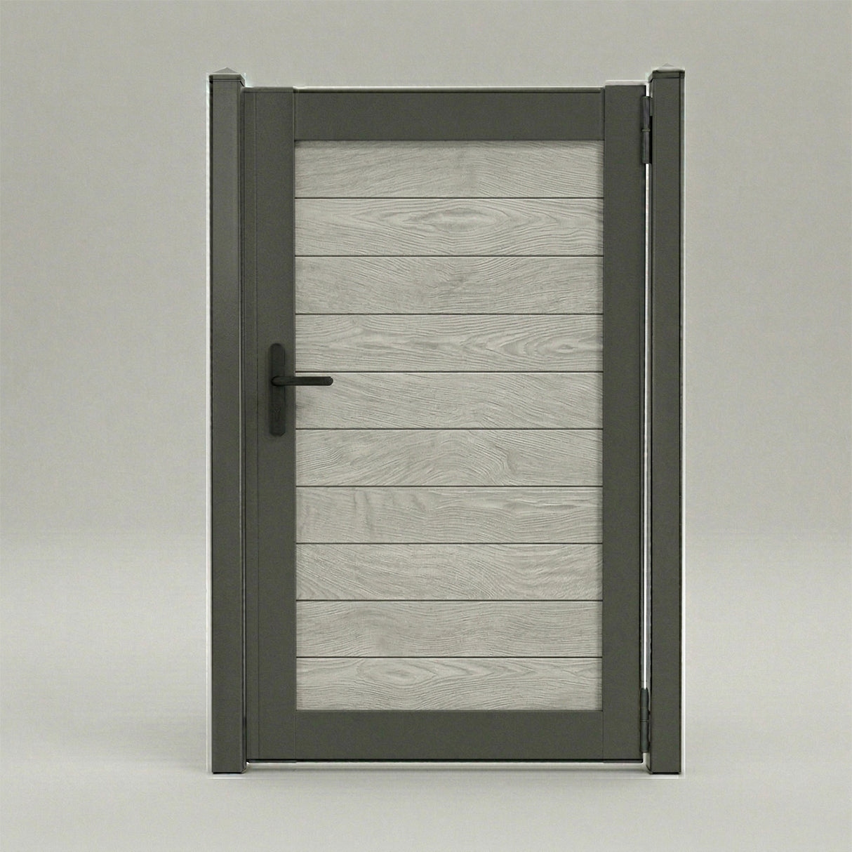 Aluminum Composite Framed Woodgrain Gate with Lock and Handle (900mm x 1800mm)