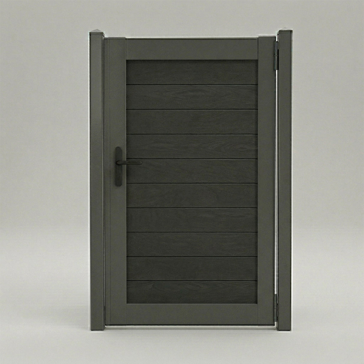 Aluminum Composite Framed Woodgrain Gate with Lock and Handle (900mm x 1800mm)