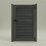 Aluminum Composite Framed Slatted Gate with Lock and Handle (900mm x 1800mm)
