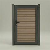 Aluminum Composite Framed Slatted Gate with Lock and Handle (900mm x 1800mm)