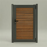 Aluminum Composite Framed Slatted Gate with Lock and Handle (900mm x 1800mm)