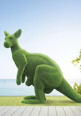 Premium Faux Topiary - Large Kangaroo With Baby Joey