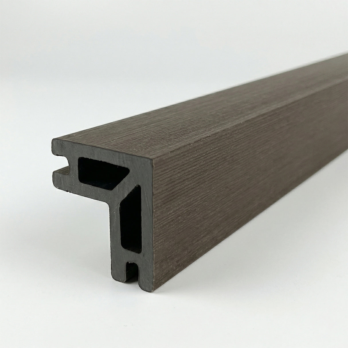 2.2m Composite Decking Bullnose Edge Trim - Brown