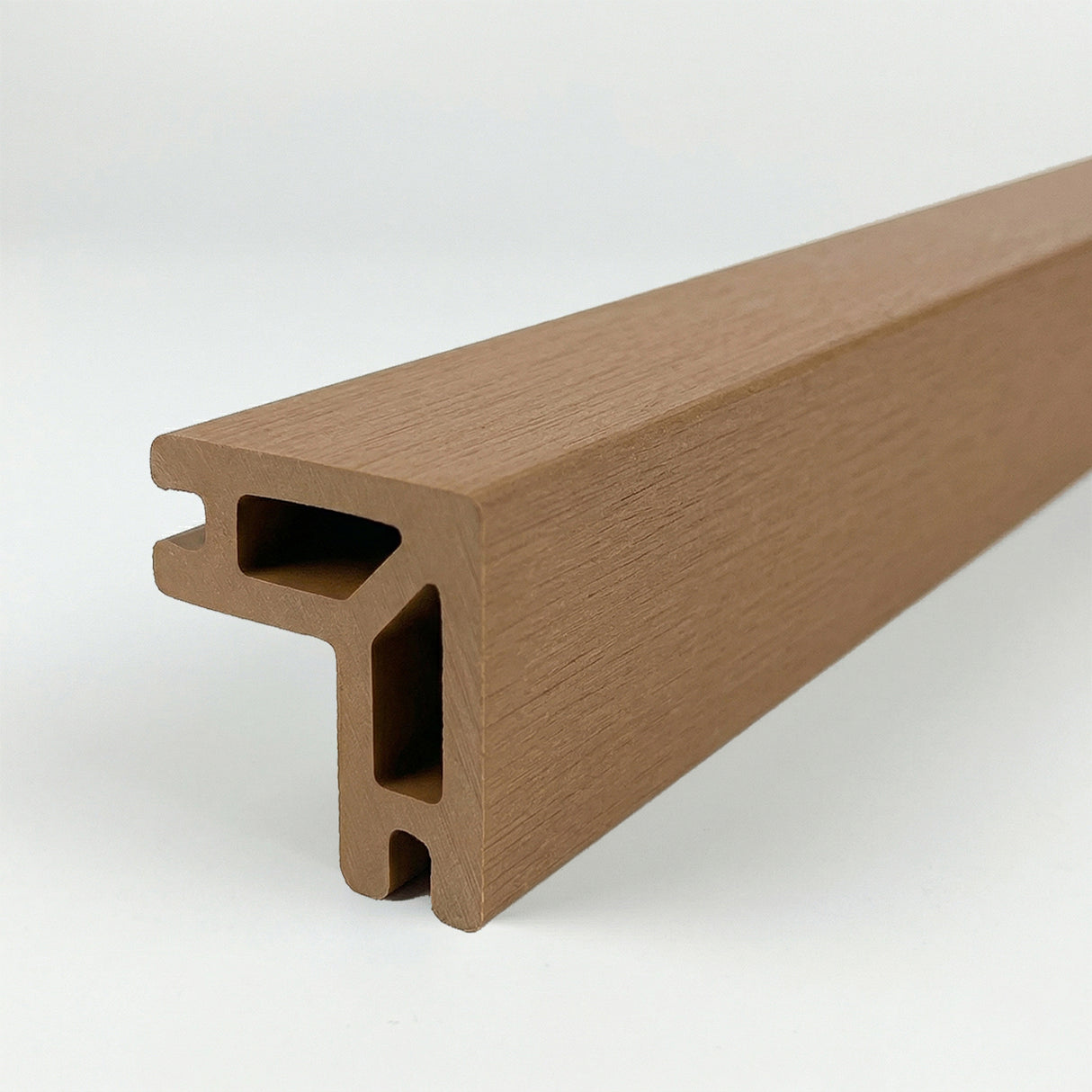 2.2m Composite Decking Bullnose Edge Trim - Teak