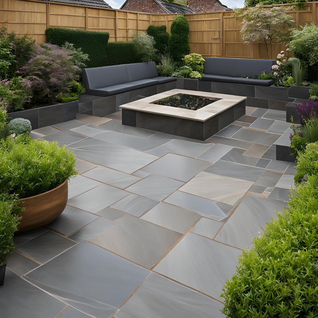 Indian Sandstone Paving Slab Pallet - Kandla Grey