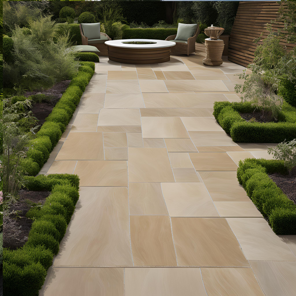 Indian Sandstone Paving Slab Pallet - Raj Green