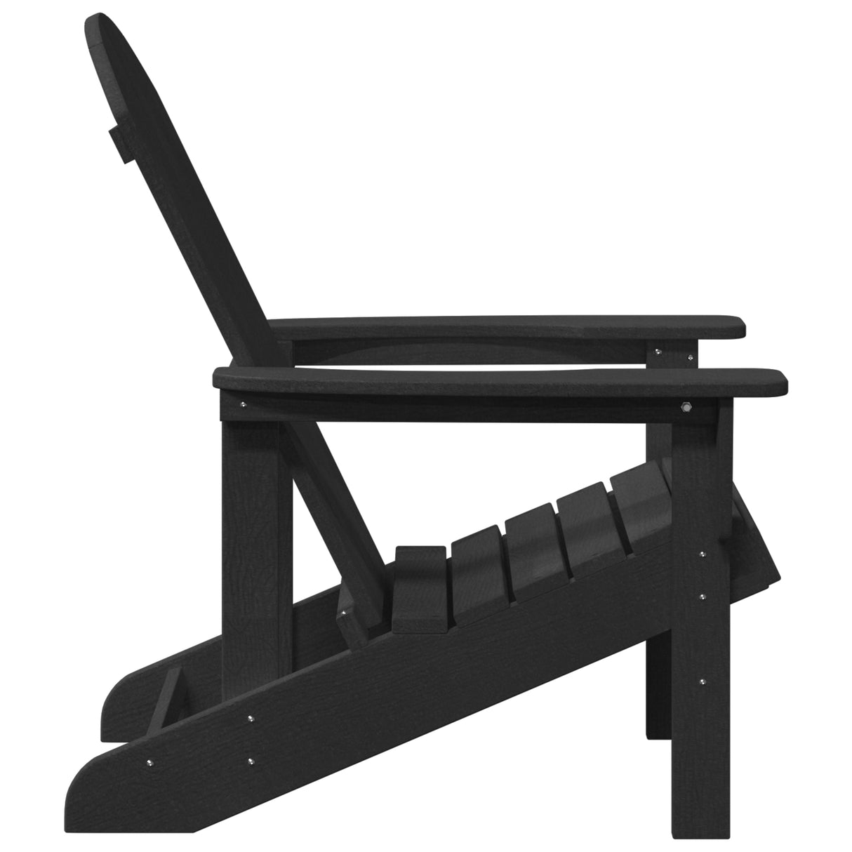 Adirondack Chair Black 74x82x91 cm HDPE