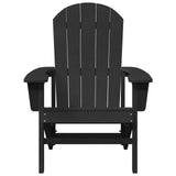 Adirondack Chair Black 74x82x91 cm HDPE