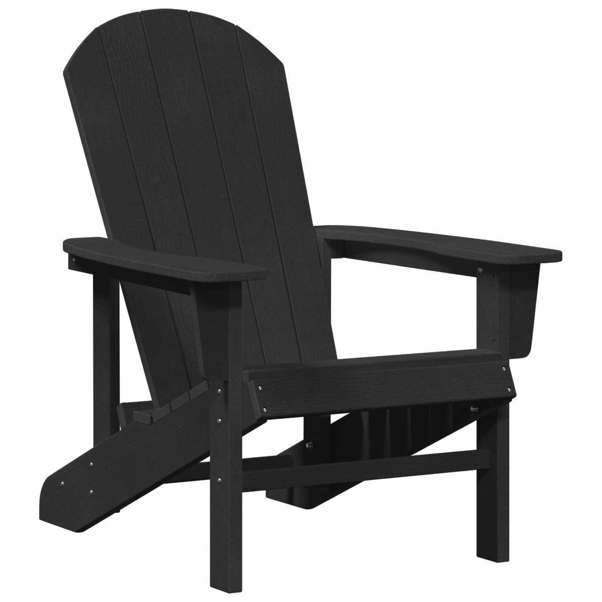 Adirondack Chair Black 74x82x91 cm HDPE