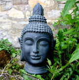 Stone Effect Buddha Head Large Statue