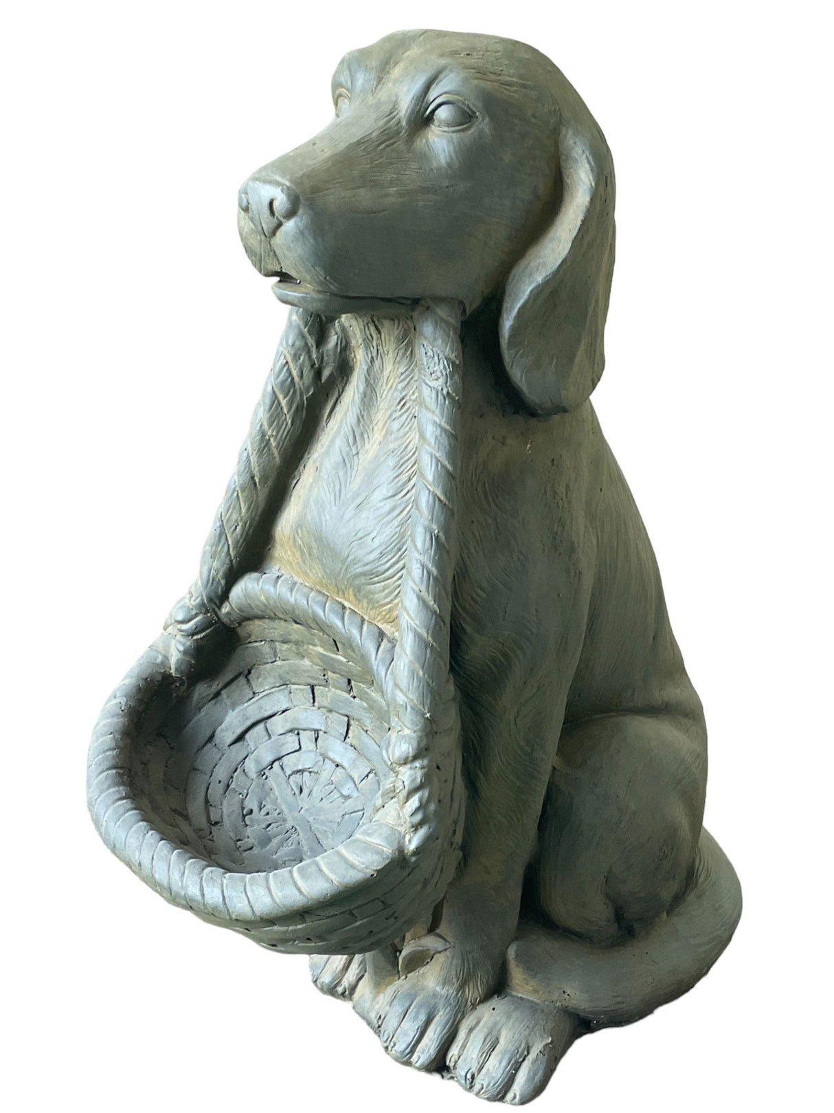 Stone Effect Grey Dog Basket Birdfeeder