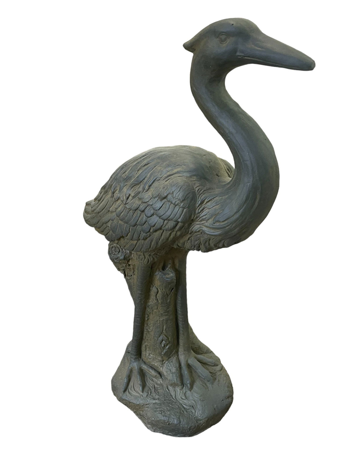 Stone Effect Grey Heron Statue