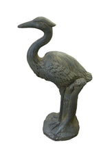 Stone Effect Grey Heron Statue