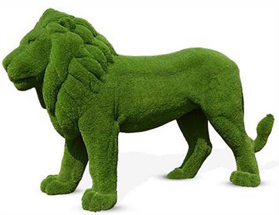 Premium Faux Topiary - XL Standing Lion – Easy Gardens Supply Ltd