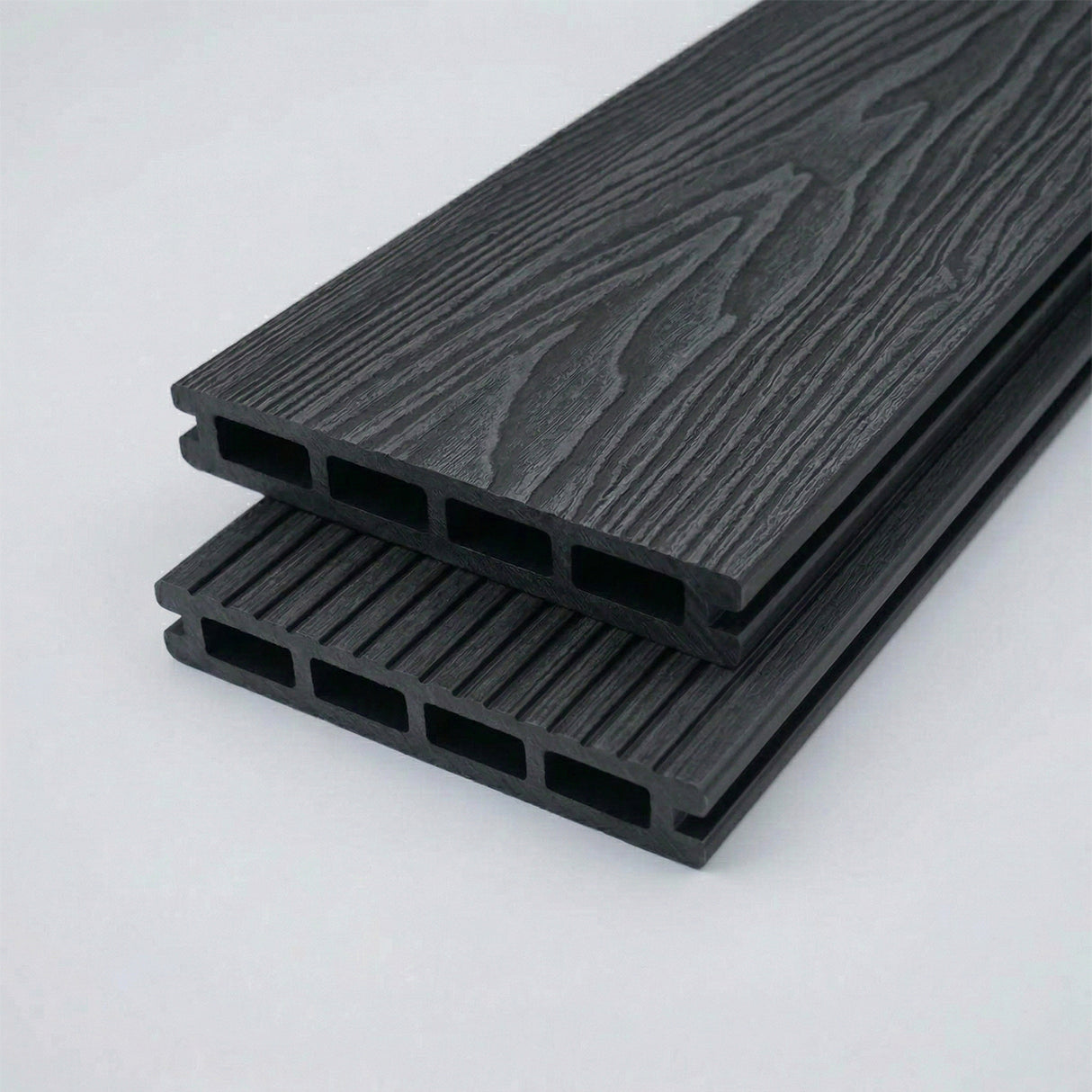 4.8m Woodgrain Composite Decking Board - Black (Pallet)
