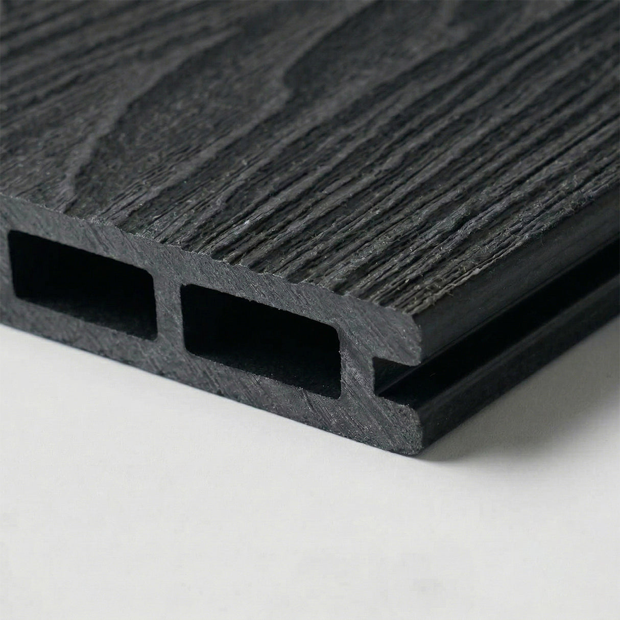 4.8m Woodgrain Composite Decking Board - Black (Pallet)