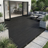 4.8m Woodgrain Composite Decking Board - Black (Pallet)