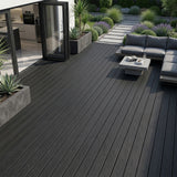 4.8m Woodgrain Composite Decking Board - Black (Pallet)
