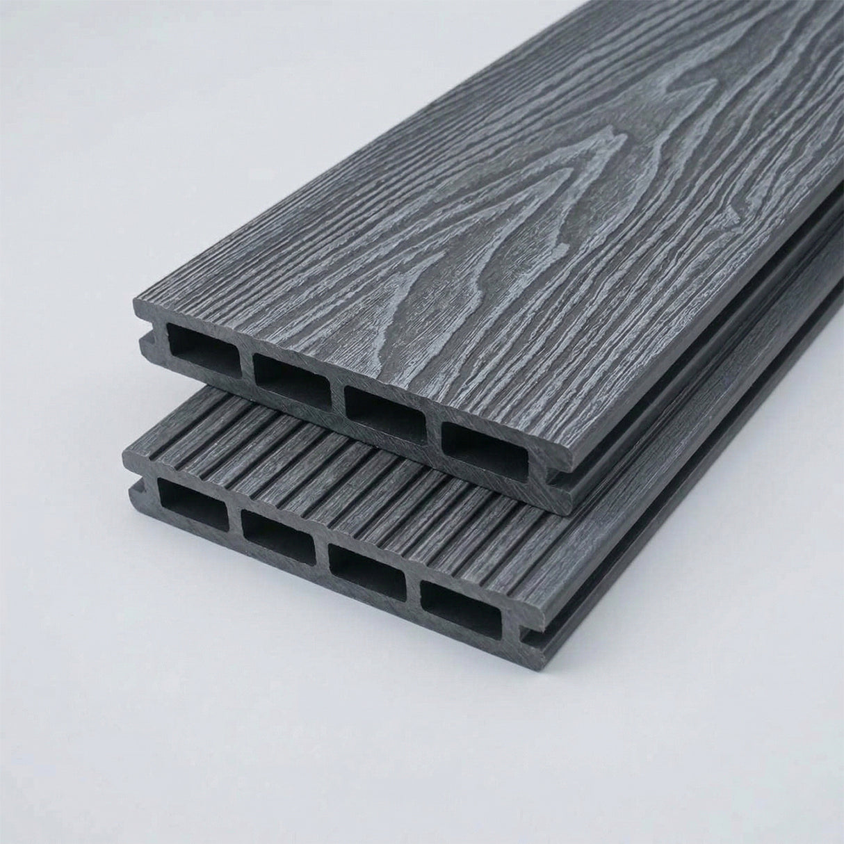 4.8m Woodgrain Composite Decking Board - Anthracite (Pallet)