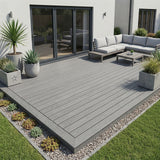 4.8m Woodgrain Composite Decking Board - Silver (Pallet)