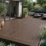 4.8m Woodgrain Composite Decking Board - Brown (Pallet)